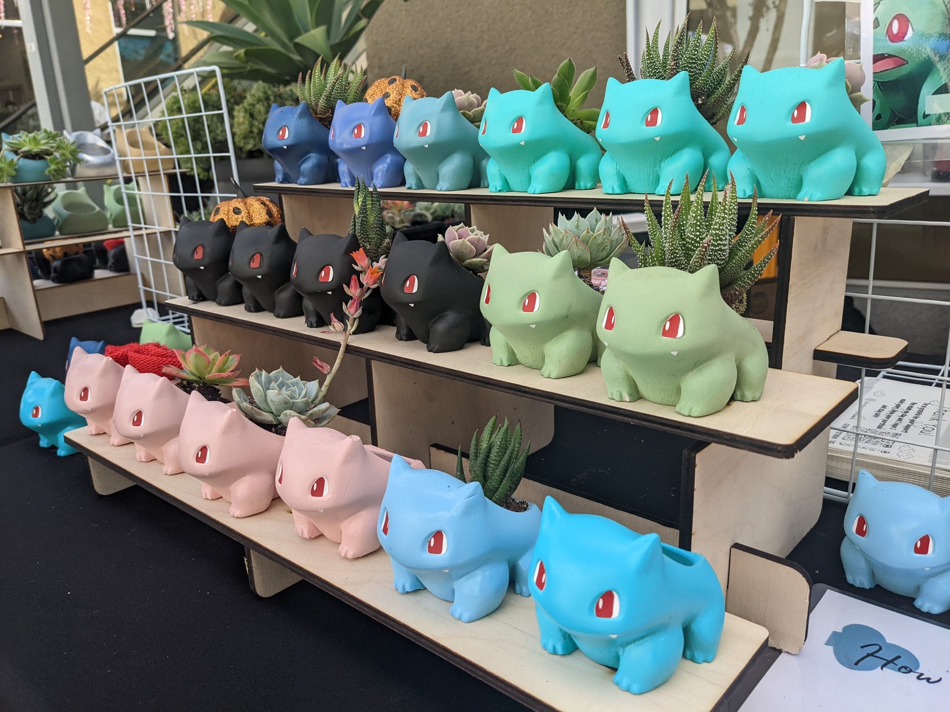 Hey everyone! I'm currently selling small concrete Bulbasaur pot filler. If  you're interested I'm currently selling them on my  shop. : r/succulents